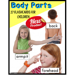 PARTS OF THE BODY Flashcards for Children